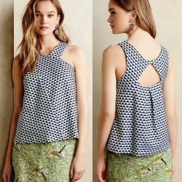 Anthropologie Tops - Anthropologie HD in Paris Triangle Print Jacquard Tank